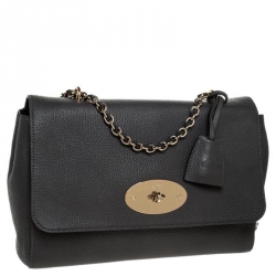 Mulberry Grey Leather Small Lily Shoulder Bag