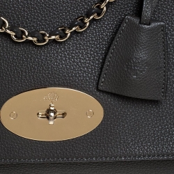Mulberry Grey Leather Small Lily Shoulder Bag