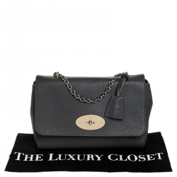 Mulberry Grey Leather Small Lily Shoulder Bag