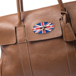 Pre Owned Mulberry Brown Bayswater Leather Union Jack Tote