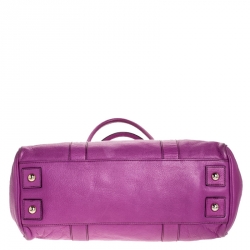 Pre Owned Mulberry Fuschia Grained Leather Bayswater Satchel