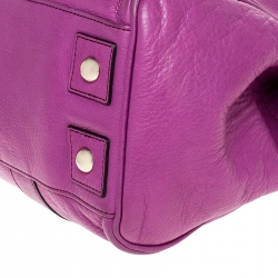 Pre Owned Mulberry Fuschia Grained Leather Bayswater Satchel