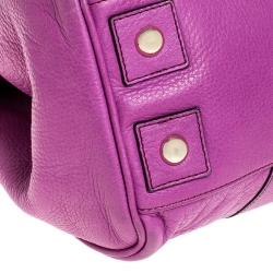 Pre Owned Mulberry Fuschia Grained Leather Bayswater Satchel