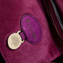 Pre Owned Mulberry Fuschia Grained Leather Bayswater Satchel