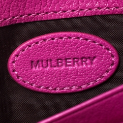 Pre Owned Mulberry Fuschia Leather Crossbody Bag