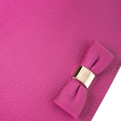 Pre Owned Mulberry Fuschia Leather Crossbody Bag