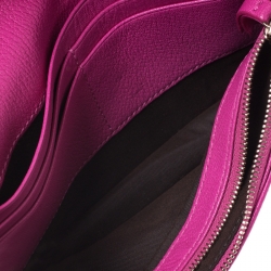 Pre Owned Mulberry Fuschia Leather Crossbody Bag