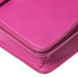 Pre Owned Mulberry Fuschia Leather Crossbody Bag