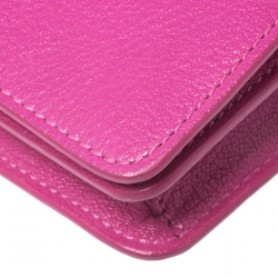 Pre Owned Mulberry Fuschia Leather Crossbody Bag