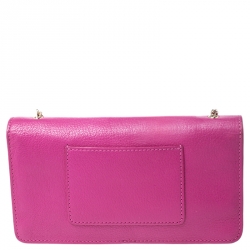 Pre Owned Mulberry Fuschia Leather Crossbody Bag