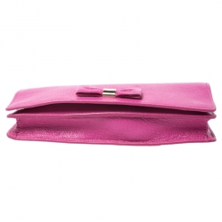 Pre Owned Mulberry Fuschia Leather Crossbody Bag