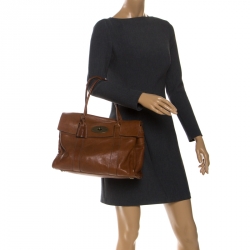 Pre Owned Mulberry Tan Leather Bayswater Satchel