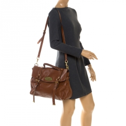 Pre Owned Mulberry Brown Leather Bayswater Satchel