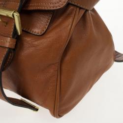 Pre Owned Mulberry Canary Brown Calfskin Alexa Bag