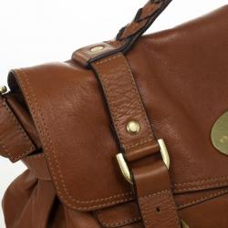 Pre Owned Mulberry Canary Brown Calfskin Alexa Bag