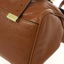 Pre Owned Mulberry Canary Brown Calfskin Alexa Bag