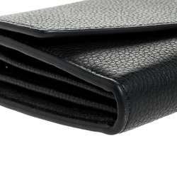 Mulberry Black Leather Darley Continental Wallet