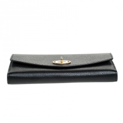 Mulberry Black Leather Darley Continental Wallet