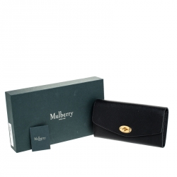 Mulberry Black Leather Darley Continental Wallet