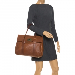 Pre Owned Mulberry Brown Leather Bayswater Satchel