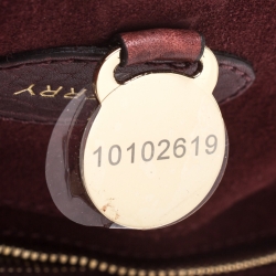 Pre Owned Mulberry Burgundy Leather Medium Bayswater Satchel