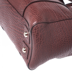 Pre Owned Mulberry Burgundy Leather Medium Bayswater Satchel