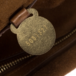 Pre Owned Mulberry Brown Croc Embossed Leather Bayswater Satchel