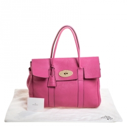 Pre Owned Mulberry Pink Leather Bayswater Satchel