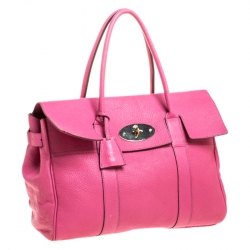Pre Owned Mulberry Pink Leather Bayswater Satchel