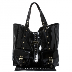 Mulberry Black Patent Leather Roxanne Tote