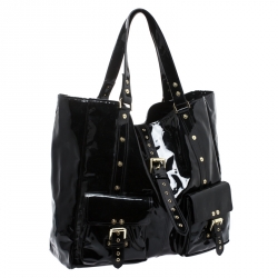 Mulberry Black Patent Leather Roxanne Tote