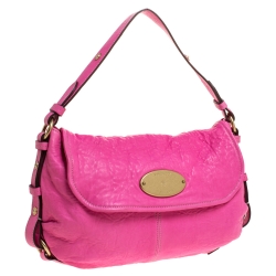 Pre Owned Mulberry Pink Leather Small Hayden Hobo