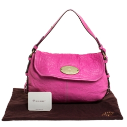 Pre Owned Mulberry Pink Leather Small Hayden Hobo