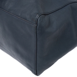 Pre Owned Mulberry Blue Leather Large Dorset Shopper Tote 