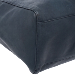 Pre Owned Mulberry Blue Leather Large Dorset Shopper Tote 