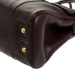 Pre Owned Mulberry Dark Brown Leather Bayswater Satchel