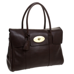 Pre Owned Mulberry Dark Brown Leather Bayswater Satchel