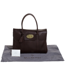 Pre Owned Mulberry Dark Brown Leather Bayswater Satchel