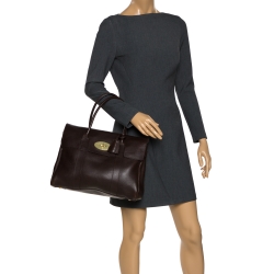Pre Owned Mulberry Dark Brown Leather Bayswater Satchel