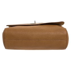 Pre Owned Mulberry Brown Grained Leather Lily Shoulder Bag