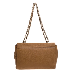 Pre Owned Mulberry Brown Grained Leather Lily Shoulder Bag