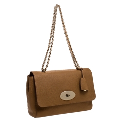 Pre Owned Mulberry Brown Grained Leather Lily Shoulder Bag