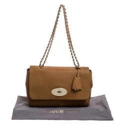 Pre Owned Mulberry Brown Grained Leather Lily Shoulder Bag