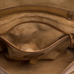 Pre Owned Mulberry Brown Grained Leather Lily Shoulder Bag