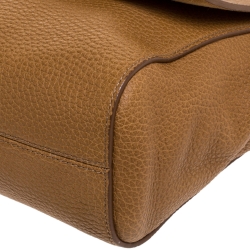 Pre Owned Mulberry Brown Grained Leather Lily Shoulder Bag