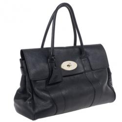 Pre Owned Mulberry Black Leather Bayswater Tote