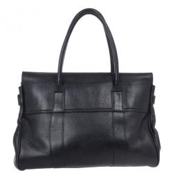 Pre Owned Mulberry Black Leather Bayswater Tote