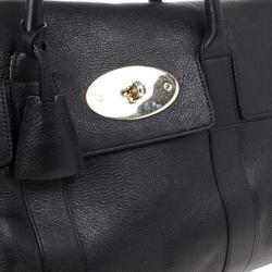 Pre Owned Mulberry Black Leather Bayswater Tote