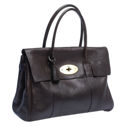 Pre Owned Mulberry Dark Brown Leather Bayswater Satchel