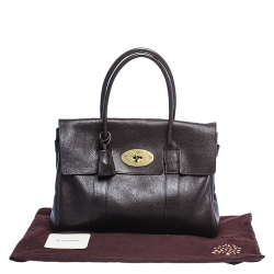 Pre Owned Mulberry Dark Brown Leather Bayswater Satchel